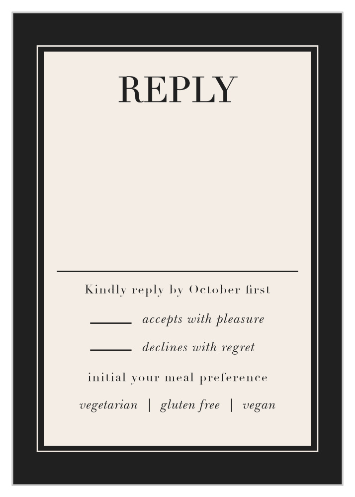 Dark Dutch Florals Response Cards