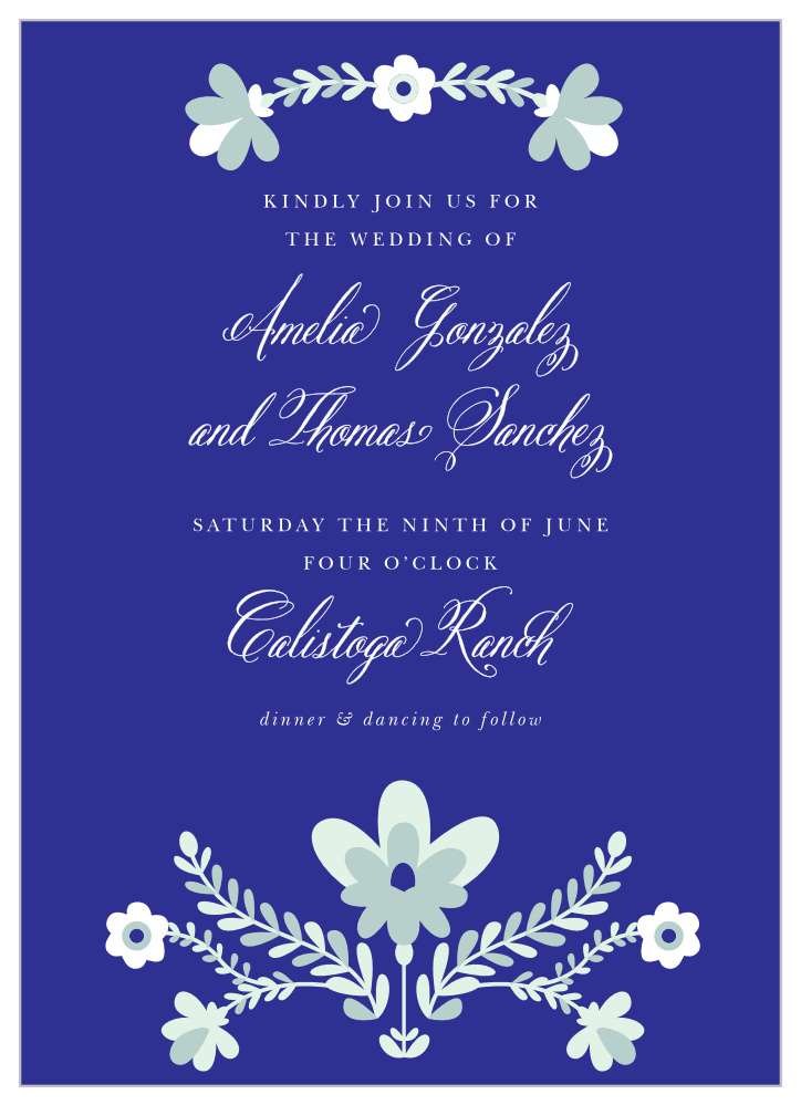 Festive Florals Wedding Invitations