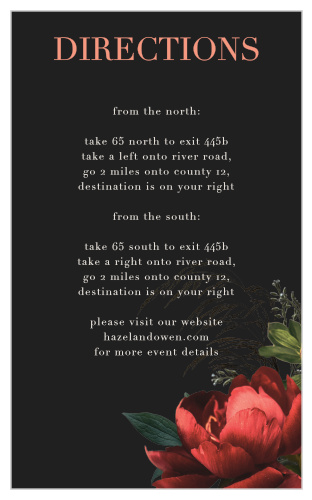 Dark Dutch Florals Direction Cards