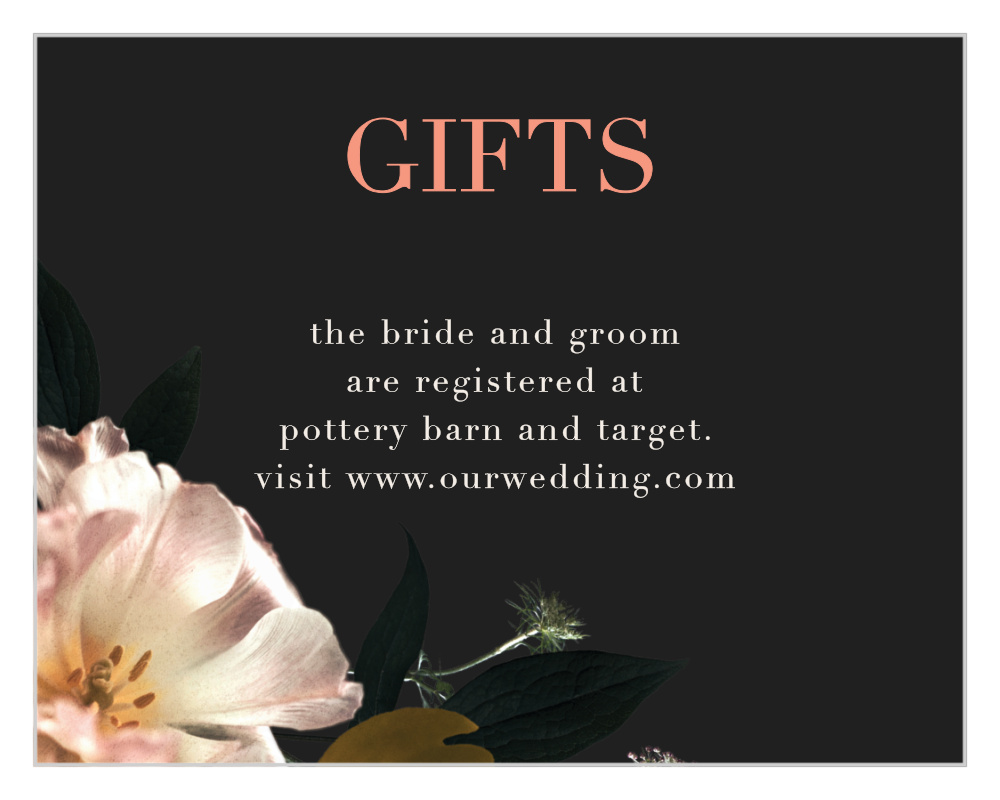 Dark Dutch Florals Registry Cards