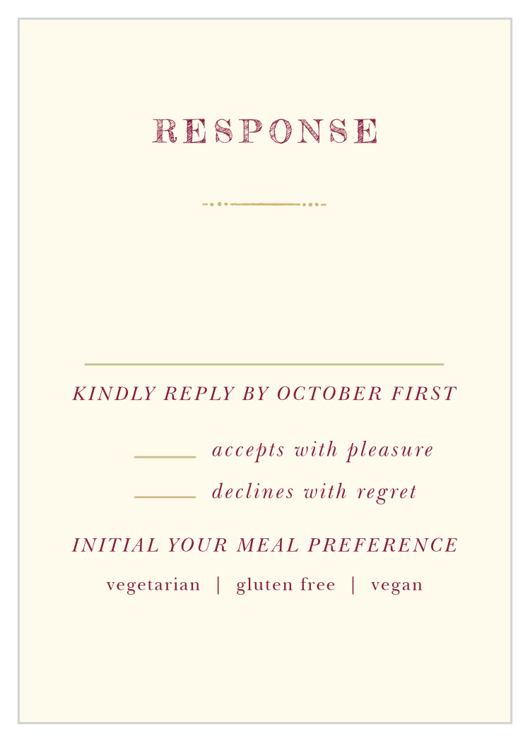 Royal Fairytale Response Cards