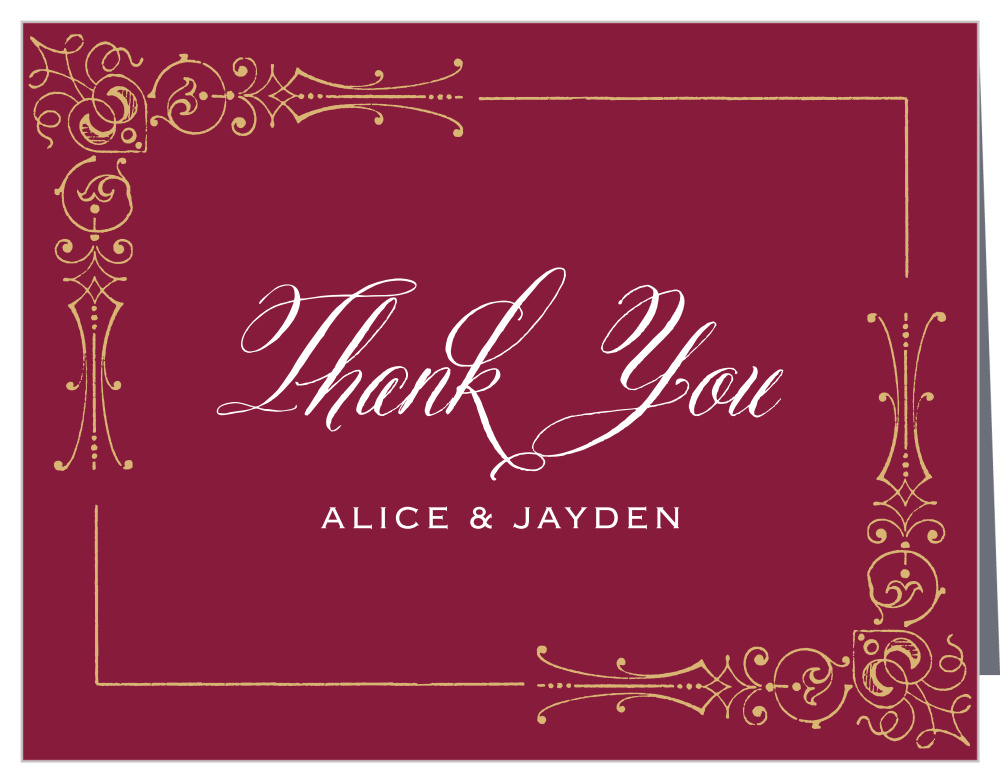 Royal Fairytale Wedding Thank You Cards