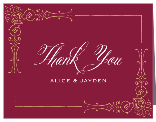 Royal Fairytale Wedding Thank You Cards