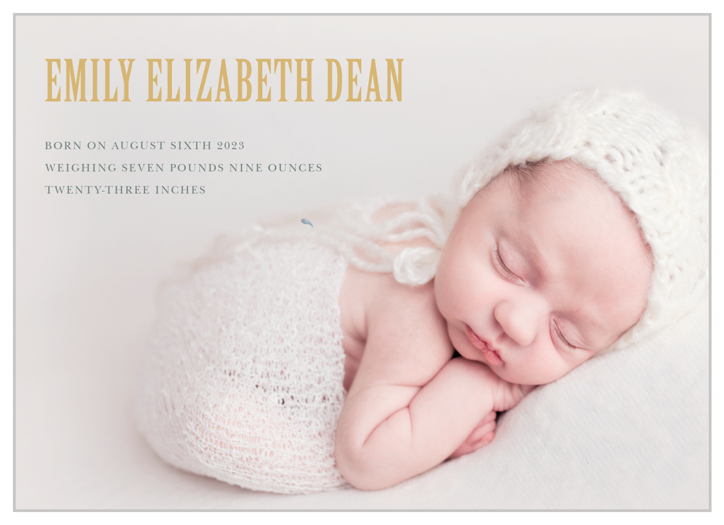 Photo Simplicity Birth Announcements