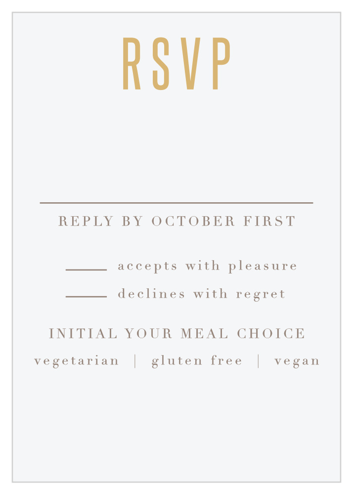 Golden Lace Response Cards
