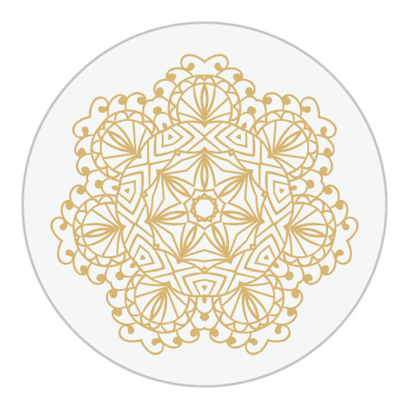 Golden Lace Wedding Stickers