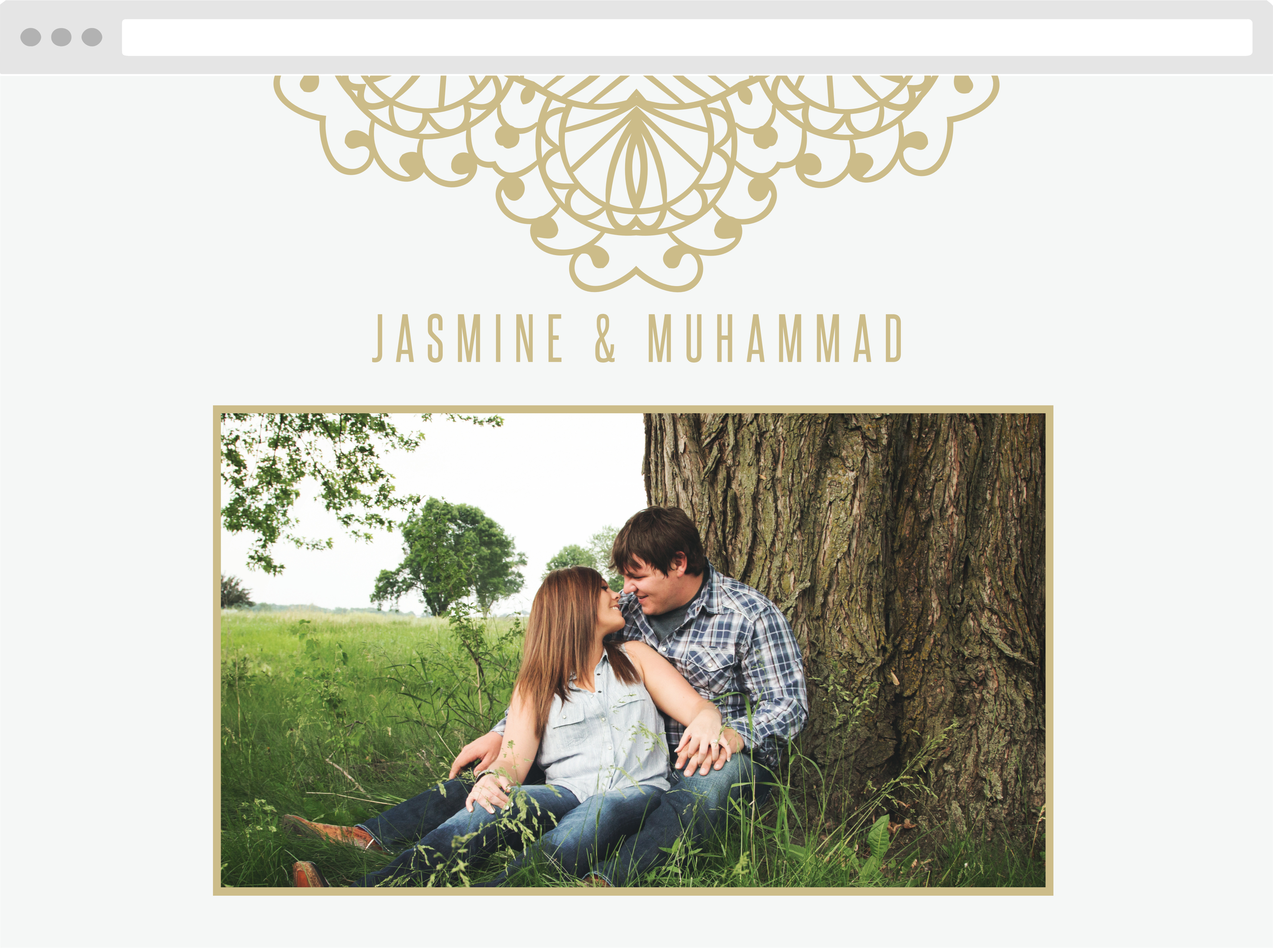 Golden Lace Wedding Website