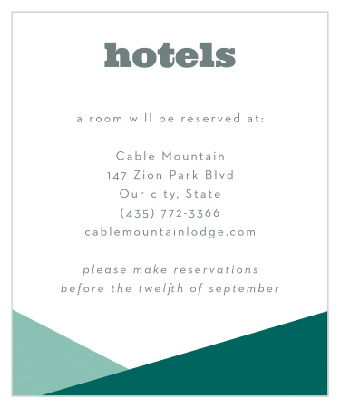 Modern Minimalist Accommodation Cards