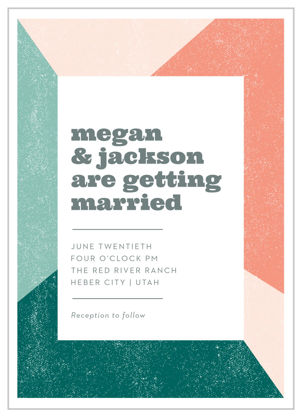 Modern Minimalist Wedding Invitations