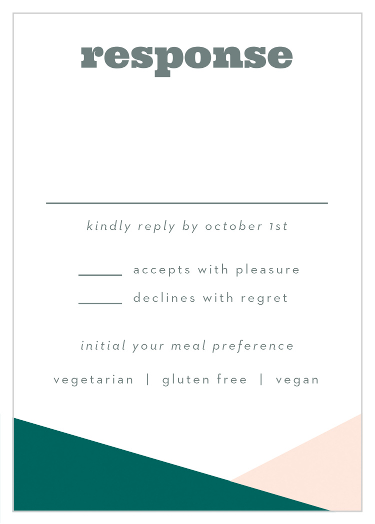 Modern Minimalist Response Cards