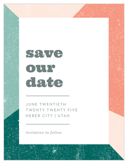 Modern Minimalist Save-the-Date Cards are an unforgettable reminder of your wedding day.