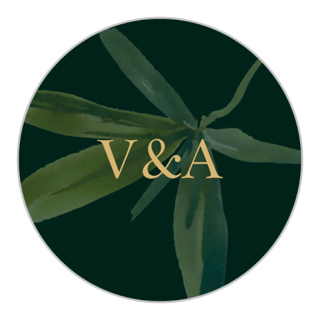 Hawaii Palm Leaves Wedding Stickers