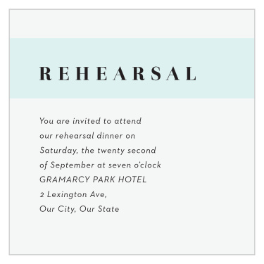 Sheer Stripe Rehearsal Cards