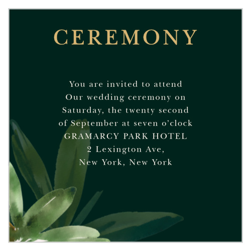 Hawaii Palm Leaves Ceremony Cards