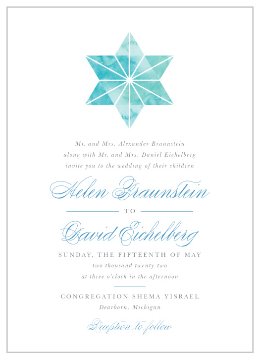 Our Watercolor Star Wedding Invitations combine classic charm with a fun design in a way your guests will love. 