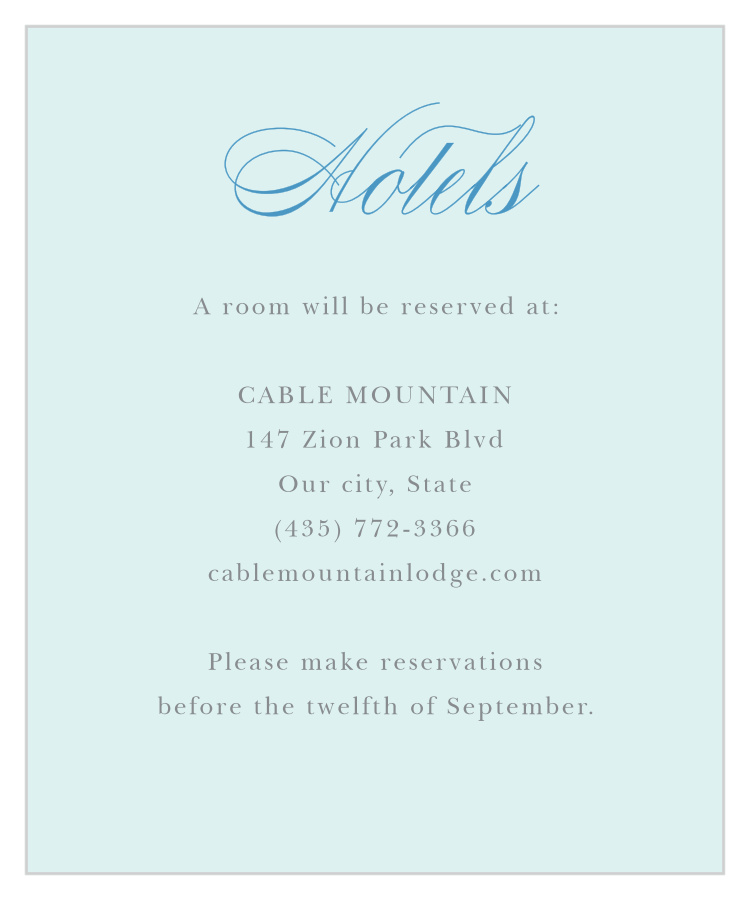 Watercolor Star Accommodation Cards