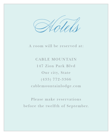 Watercolor Star Accommodation Cards
