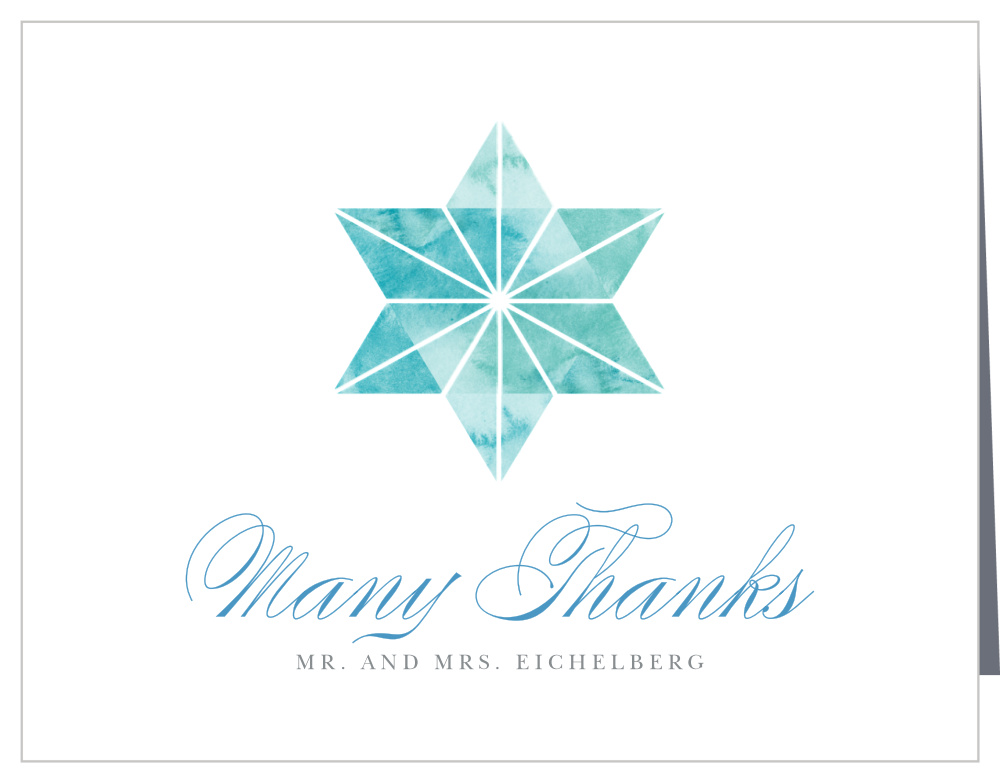 Watercolor Star Wedding Thank You Cards