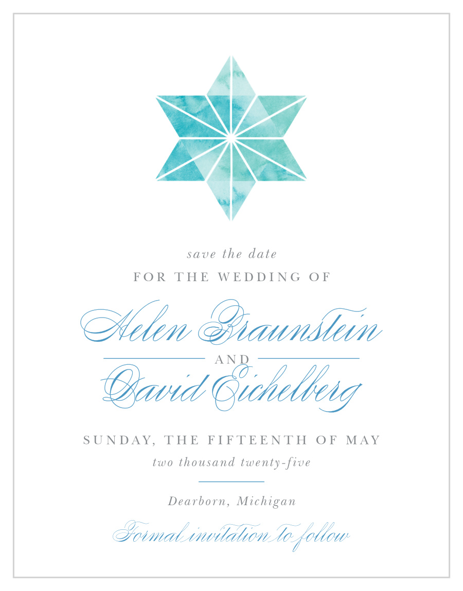 Watercolor Star Save the Date Magnets