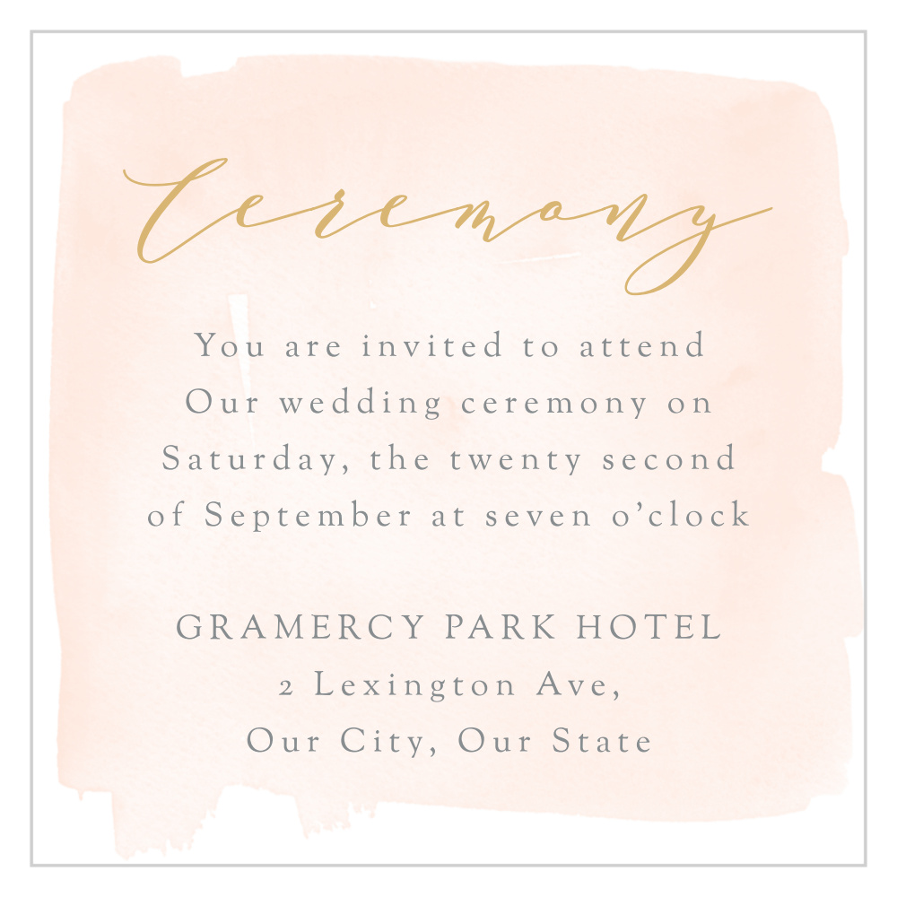 Simple Romance Ceremony Cards