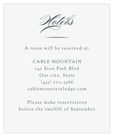 Formal Lines Accommodation Cards