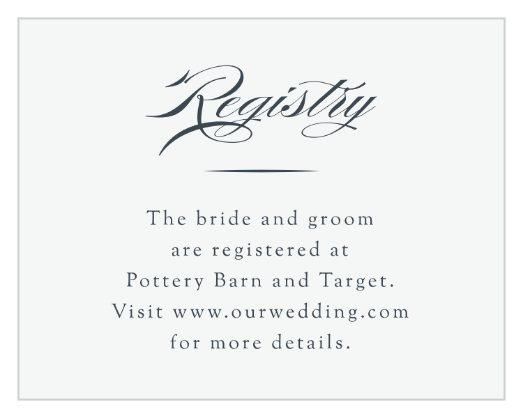 Formal Lines Registry Cards
