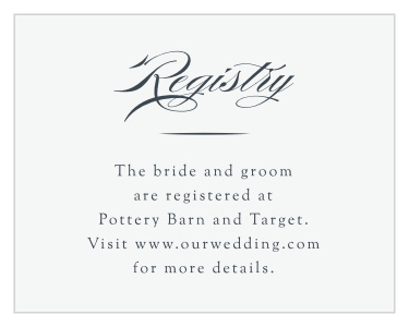 Formal Lines Registry Cards