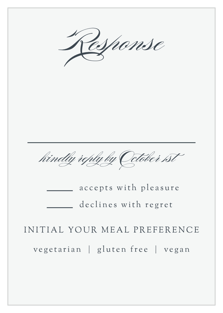Formal Lines Response Cards