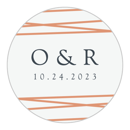 Formal Lines Wedding Stickers