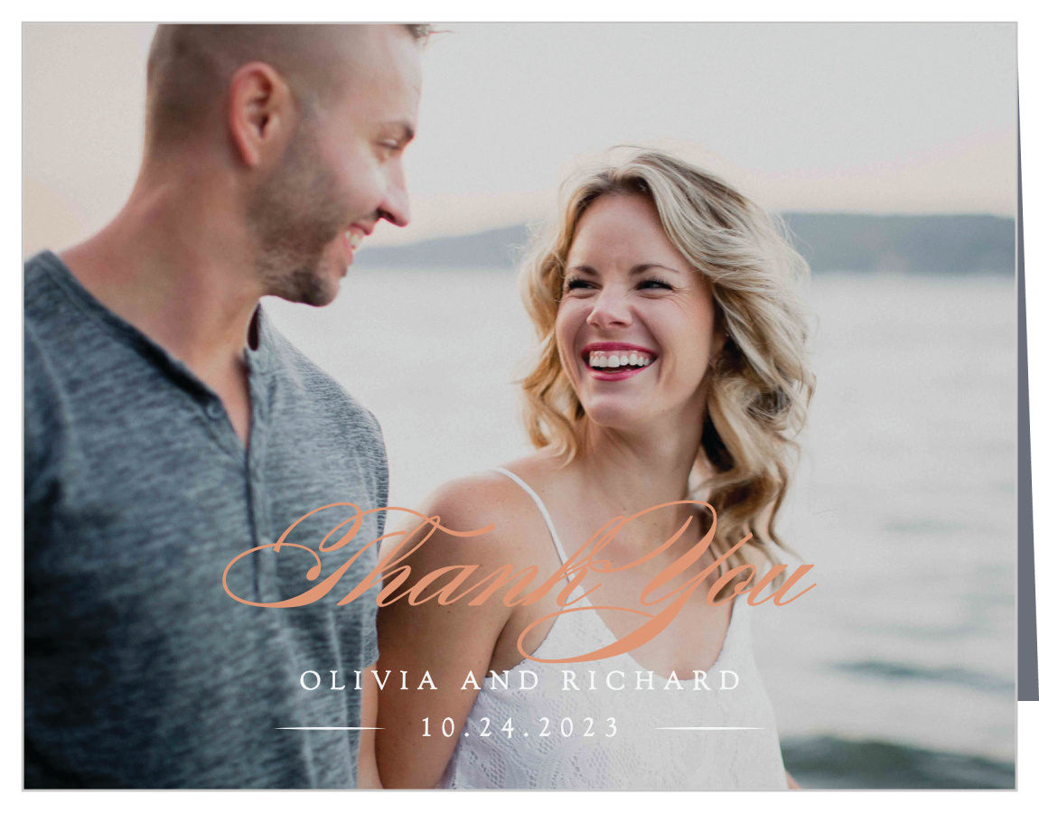 Formal Lines Wedding Thank You Cards