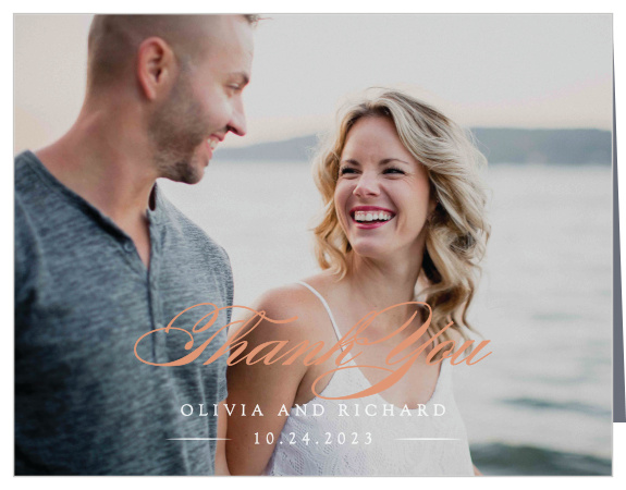 Formal Lines Wedding Thank You Cards