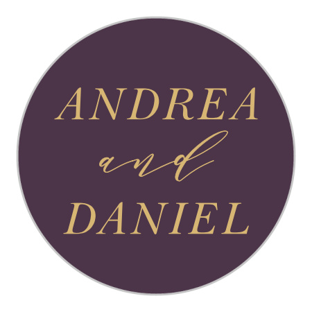 Gothic Flowers Wedding Stickers
