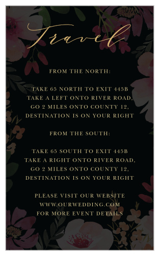 Gothic Flowers Direction Cards