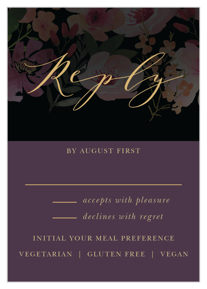 Gothic Flowers Response Cards