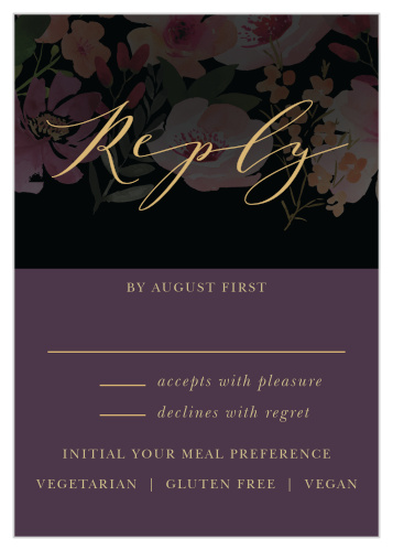 Gothic Flowers Response Cards