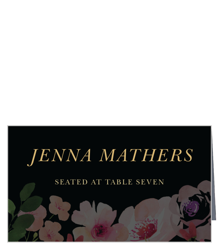 Gothic Flowers Place Cards