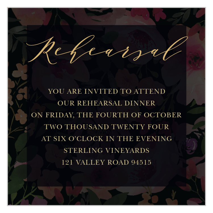 Gothic Flowers Rehearsal Cards