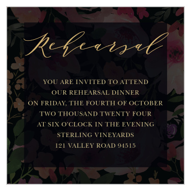 Gothic Flowers Rehearsal Cards