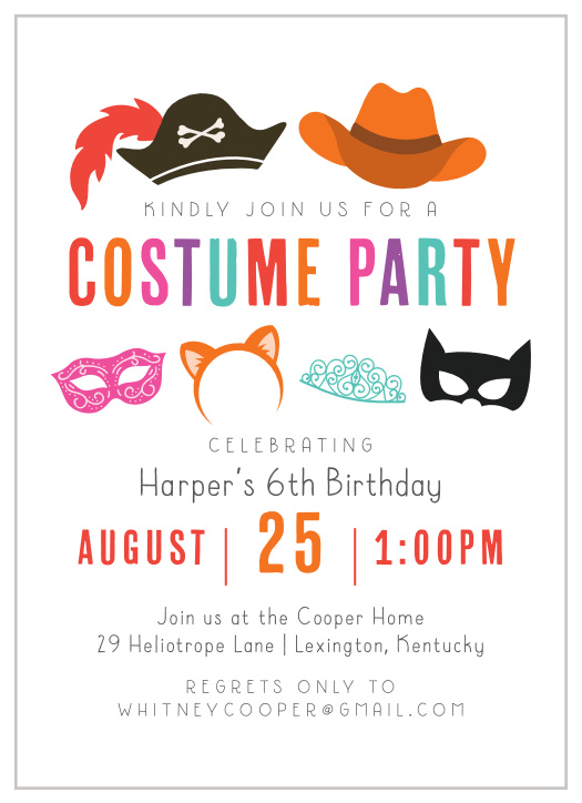 Princess Children's Birthday Invitations
