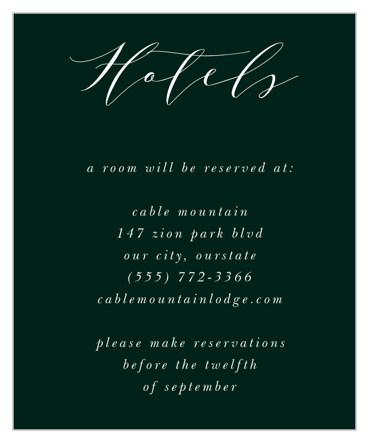 Union Of Souls Accommodation Cards