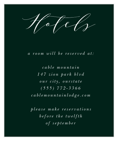Union Of Souls Accommodation Cards