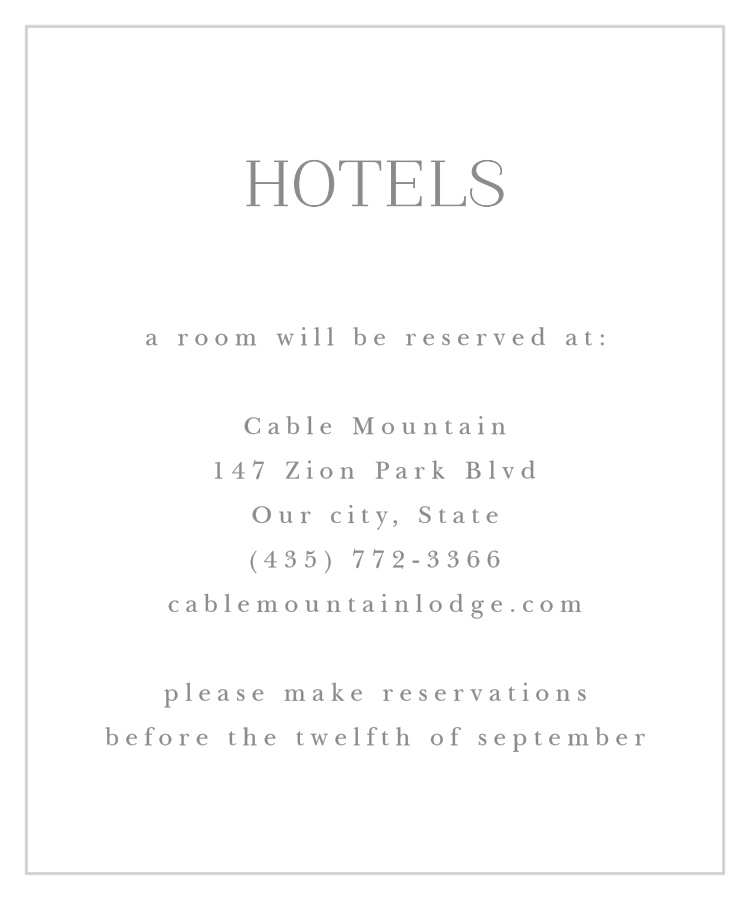 Winter Wonderland Accommodation Cards