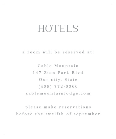 Winter Wonderland Accommodation Cards