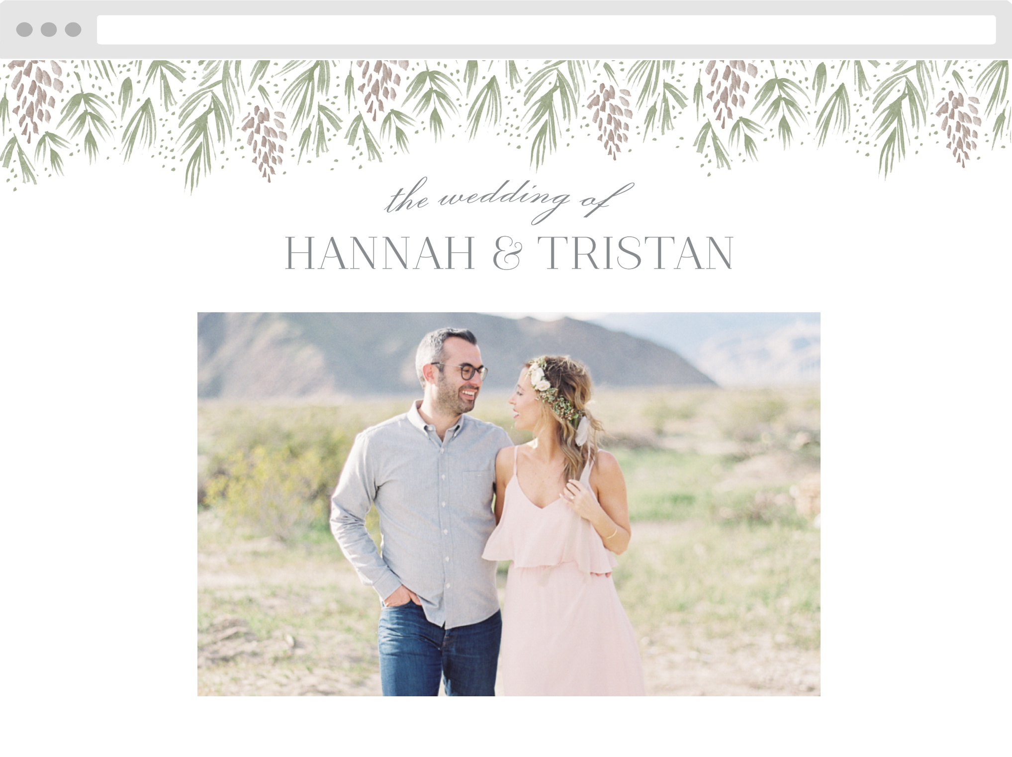 Winter Wonderland Wedding Website
