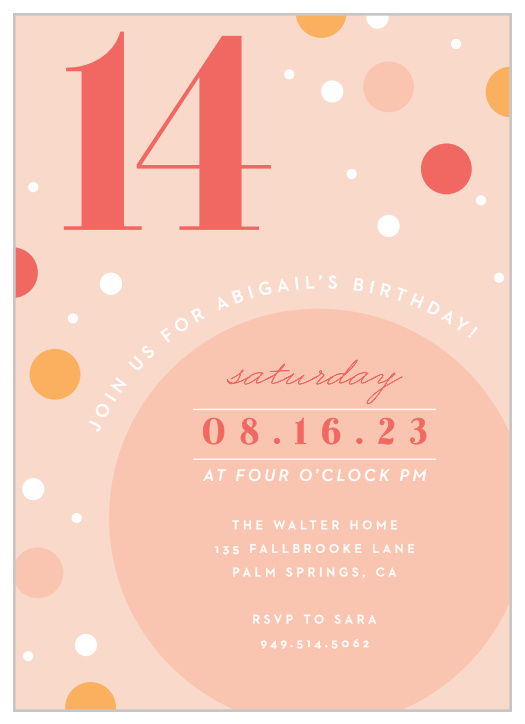 You know a fun party is on the way when you send out these Circle Sorbet Children's Birthday Party Invitations!