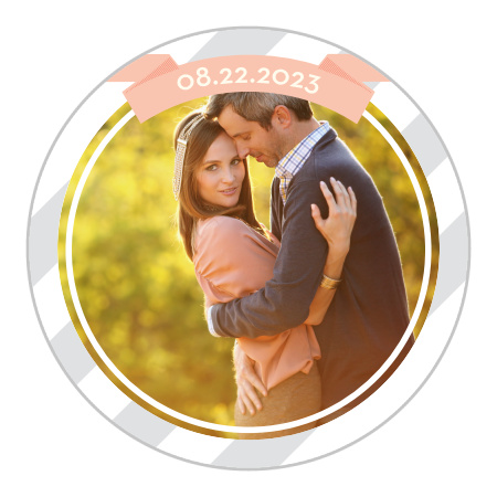 Ribbon & Stripes Wedding Stickers