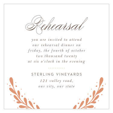 Rustic Laurels Rehearsal Cards