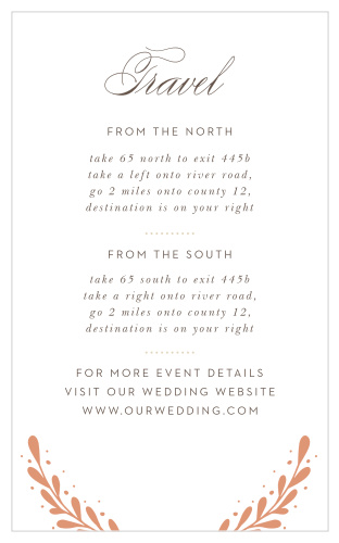 Rustic Laurels Direction Cards