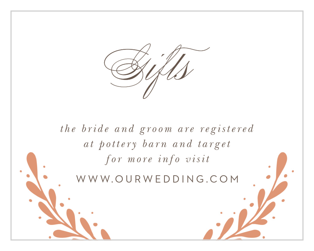Rustic Laurels Registry Cards