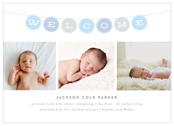 The Welcome Banner has a fun, simple and classy design.